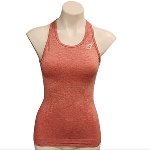 Gymshark Vital Seamless Pink Coral Tank Top Razorback XS